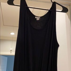 Cotton black maxi dress